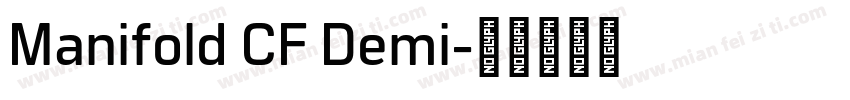 Manifold CF Demi字体转换